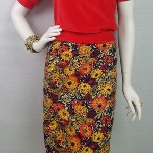 Perfect vintage fall skirt with bold colors